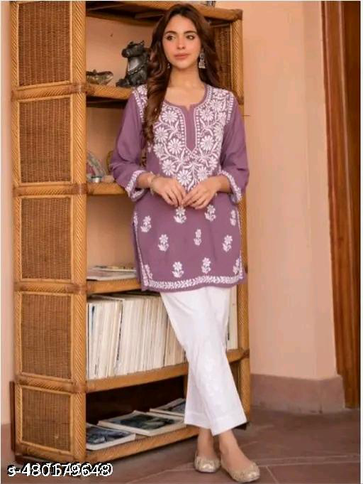 Women's Printed Short Kurta | Short Kurta | Printed Short Kurta | Women's Fashionable cottan Printed Short Kurtis | Stylish Trendy Women Printed Pure Cotton Short Kurta