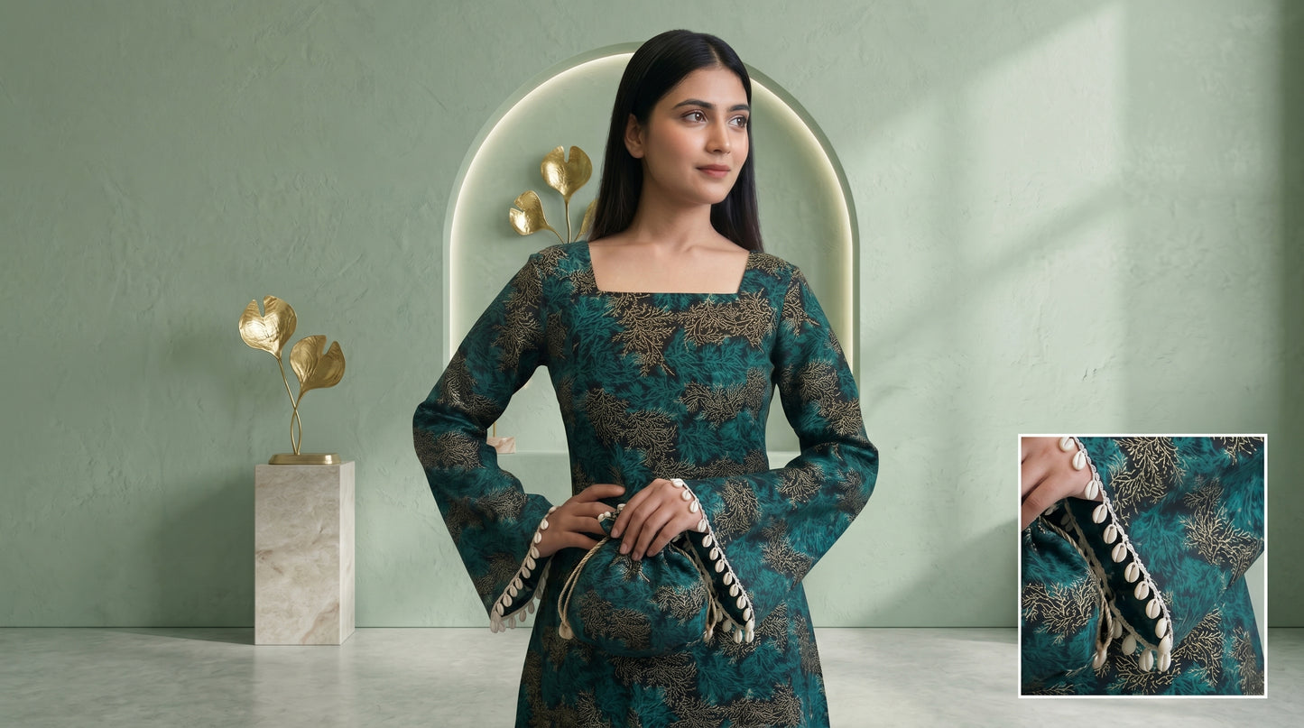 BELL SLEEVES SHORT UNIQUE PRINTED KURTI ,PREMIUIM PRINTED COTTON BLEND SHORT KURTI WITH LACE IN SLEEVES AND DORI LACE FOR FITTING