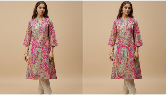 PINK LACE DESIGNER KURTA